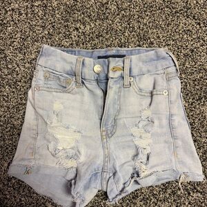 Aeropostale Blue Distressed Jean Shorts